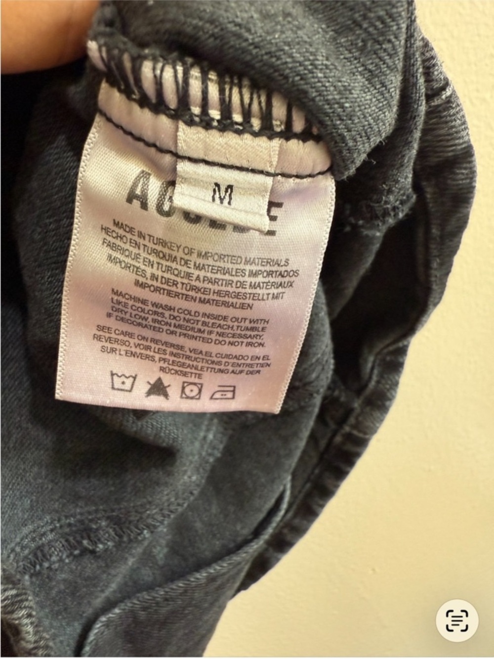 Agolde Black Washed Denim Vest - Picture 5 of 5